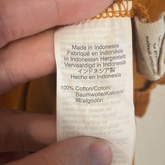 Madewell Women Shirt Medium Orange Whisper Cotton Contemporary Preppy Causal - Picture 11 of 15